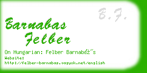 barnabas felber business card